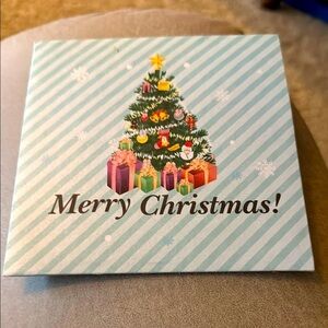 Christmas Holiday 3-D Brand New Blank Card - Merry Bright Joyful